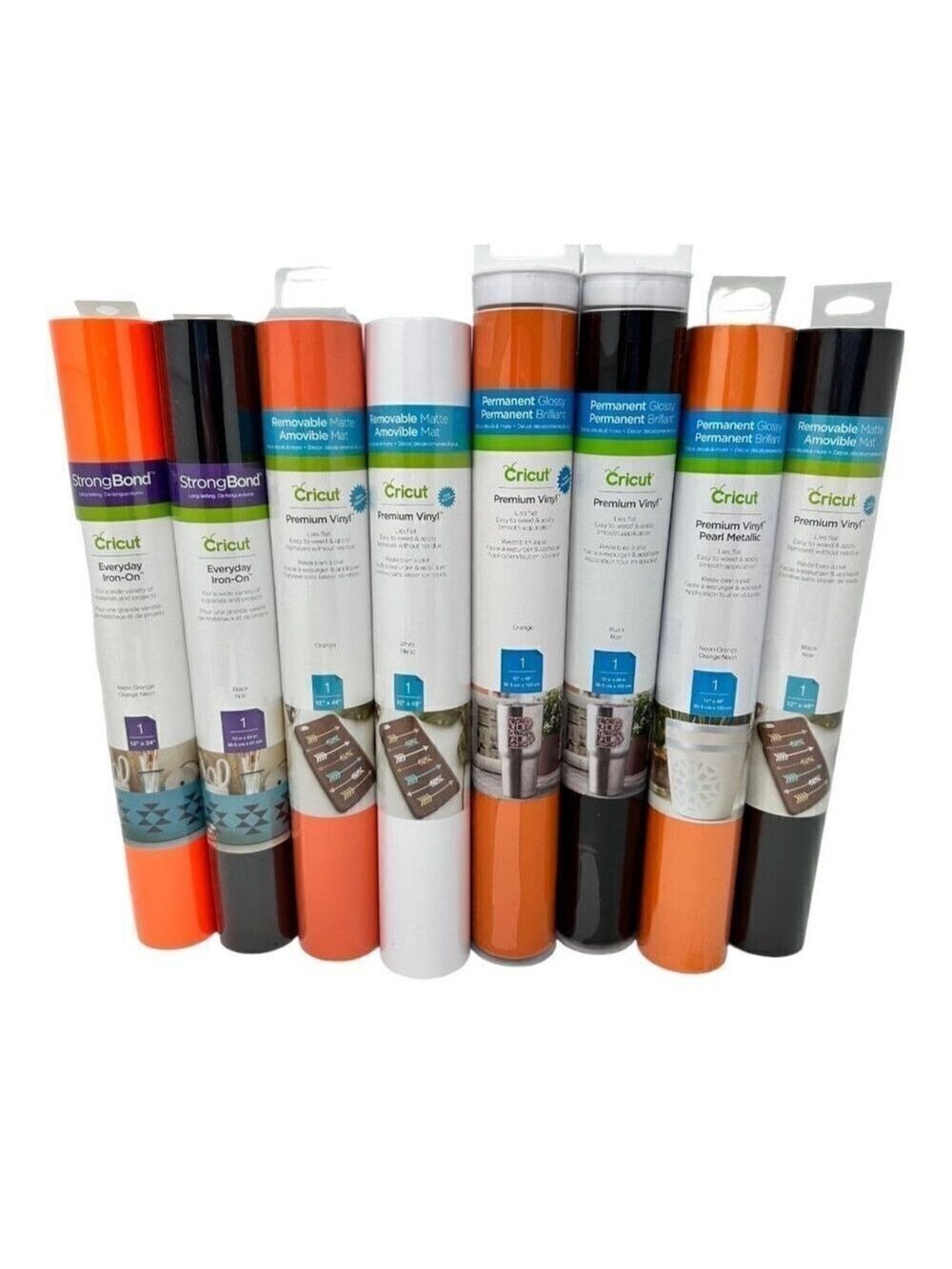 Cricut Vinyl Lot Iron On Permanent Removable Halloween Orange Black HTV Gift